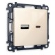 Розетка 2хUSB type A и C без рамки Ambrella Volt MA311010 Quant