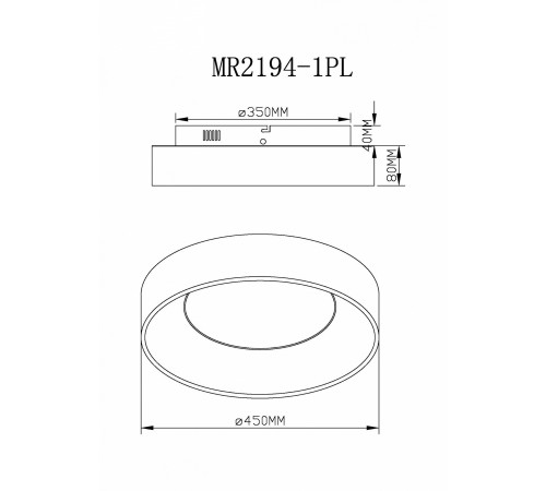 Накладной светильник MyFar MR2194-1PL Shannon Накладной светильник MyFar MR2194-1PL Shannon