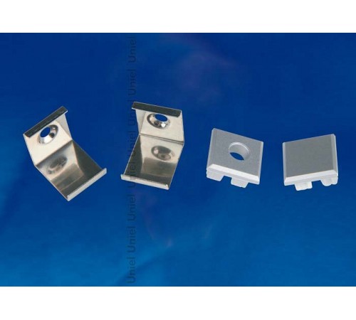 Набор заглушек и скоб для профиля Uniel UL-00000625 UFE-N05 SILVER A POLYBAG Набор заглушек и скоб для профиля Uniel UL-00000625 UFE-N05 SILVER A POLYBAG