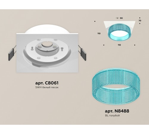 Встраиваемый светильник Ambrella Light XC8061033 XC Встраиваемый светильник Ambrella Light XC8061033 XC