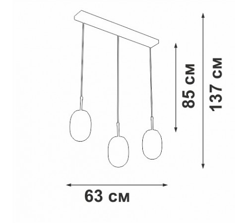 Подвесной светильник Vitaluce V2821/3S V2821 Подвесной светильник Vitaluce V2821/3S V2821