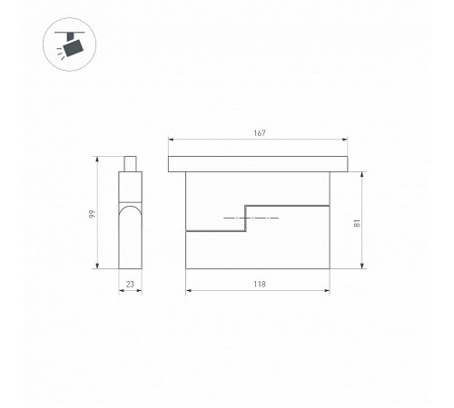 Светильник на штанге Arlight 034660(1) MAG-ORIENT Светильник на штанге Arlight 034660(1) MAG-ORIENT