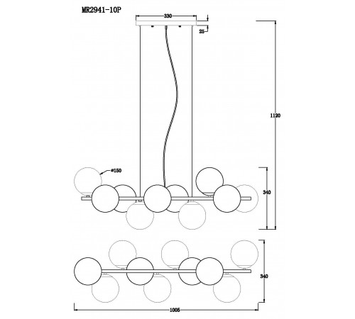 Подвесная люстра MyFar MR2941-10P Aerton Подвесная люстра MyFar MR2941-10P Aerton