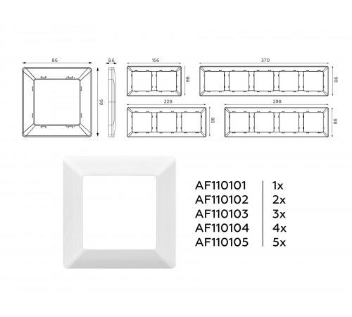 Рамка на 3 поста Ambrella Volt AF110103 Line