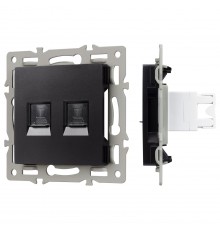 Розетка двойная RJ-12 и Ethernet RJ-45, без рамки Arlight 45337 SCT