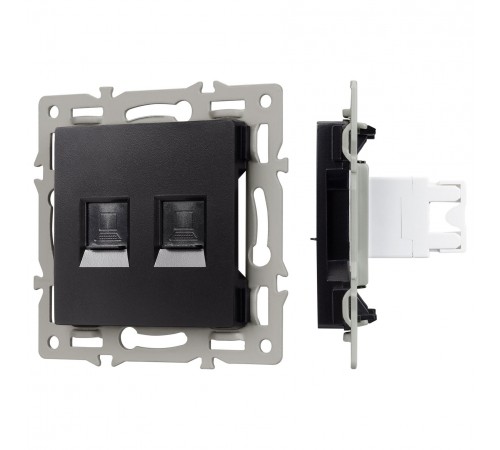 Розетка двойная RJ-12 и Ethernet RJ-45, без рамки Arlight 45337 SCT