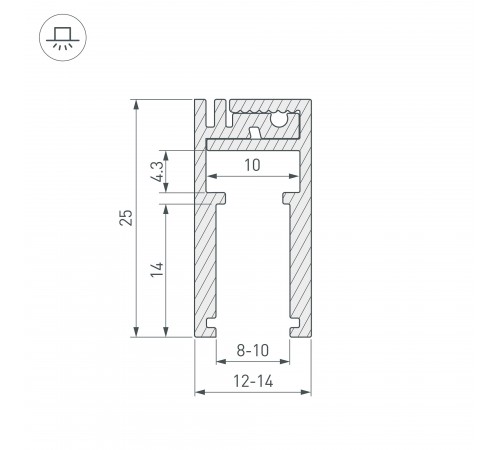 Профиль встраиваемый мебельный Arlight 019191 KLUS-GLASS-810-2000 ANOD Профиль встраиваемый мебельный Arlight 019191 KLUS-GLASS-810-2000 ANOD