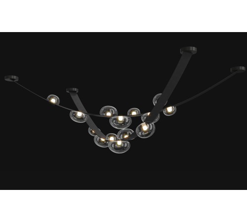 Светильник подвесной Crystal Lux BOSQUE SP7 L3000 BLACK/TRANSPARENT Светильник подвесной Crystal Lux BOSQUE SP7 L3000 BLACK/TRANSPARENT