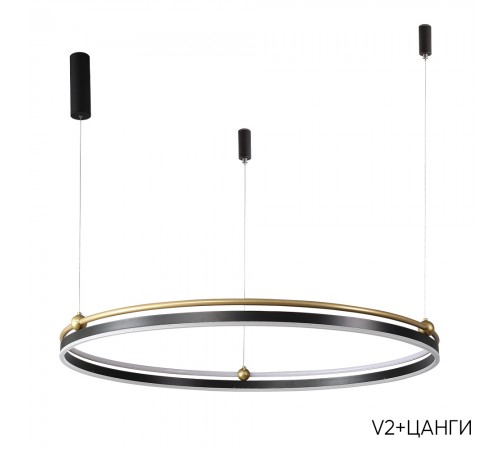 Люстра Crystal Lux FERNANDO SP88W LED BLACK/GOLD Люстра Crystal Lux FERNANDO SP88W LED BLACK/GOLD