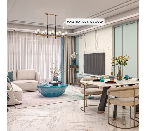 Люстры Crystal Lux MAESTRO SP-PL10 L1100 GOLD Люстры Crystal Lux MAESTRO SP-PL10 L1100 GOLD