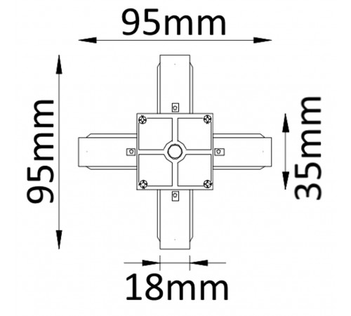 Соединитель X-образный (однофазный) Crystal Lux CLT 0.211 04 BL Соединитель X-образный (однофазный) Crystal Lux CLT 0.211 04 BL