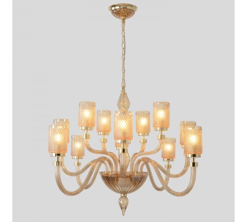 Люстра Crystal Lux SILVESTRO SP12 AMBER Люстра Crystal Lux SILVESTRO SP12 AMBER