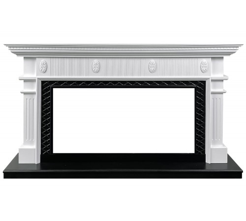 Каминокомплект Carlyle - Белый с черным с очагом Vision 42 LED Каминокомплект Carlyle - Белый с черным с очагом Vision 42 LED