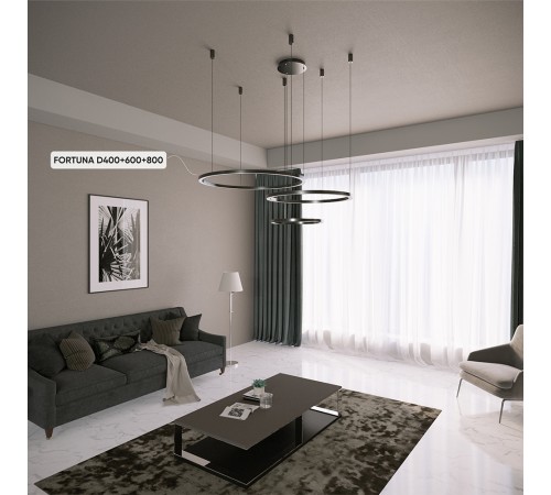 Люстра Crystal Lux FORTUNA SP158W LED BLACK Люстра Crystal Lux FORTUNA SP158W LED BLACK