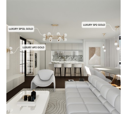 Люстра Crystal Lux LUXURY SP12L GOLD Люстра Crystal Lux LUXURY SP12L GOLD