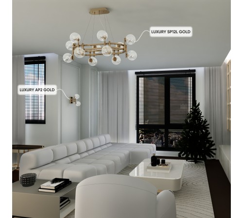 Люстра Crystal Lux LUXURY SP12L GOLD Люстра Crystal Lux LUXURY SP12L GOLD