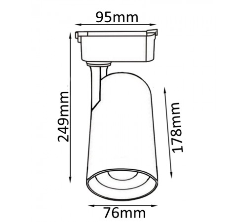Cветильник трековый однофазный Crystal Lux CLT 0.31 006 30W BL Cветильник трековый однофазный Crystal Lux CLT 0.31 006 30W BL