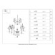 Люстра Crystal Lux MAGNIFICO SP13 BLACK/TRANSPARENT