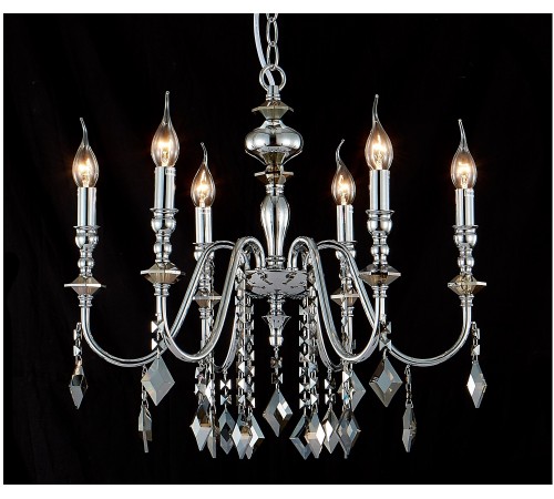 Люстра Crystal Lux MERCEDES SP6 CHROME/SMOKE Люстра Crystal Lux MERCEDES SP6 CHROME/SMOKE