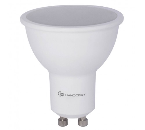 Лампа светодиодная диммируемая Наносвет GU10 6W 2700K матовая LH-MR16-D-60/GU10/927 L240 Лампа светодиодная диммируемая Наносвет GU10 6W 2700K матовая LH-MR16-D-60/GU10/927 L240
