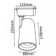 Cветильник трековый однофазный Crystal Lux CLT 0.31 006 40W BL