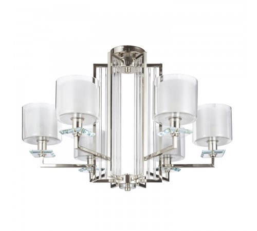 Люстра Crystal Lux NICOLAS SP-PL6 NICKEL/WHITE Люстра Crystal Lux NICOLAS SP-PL6 NICKEL/WHITE