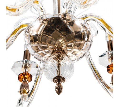 Люстра Crystal Lux CATARINA SP6 V2 GOLD/TRANSPARENT-COGNAC Люстра Crystal Lux CATARINA SP6 V2 GOLD/TRANSPARENT-COGNAC