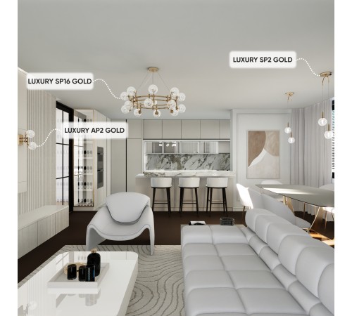 Люстра Crystal Lux LUXURY SP16 GOLD Люстра Crystal Lux LUXURY SP16 GOLD