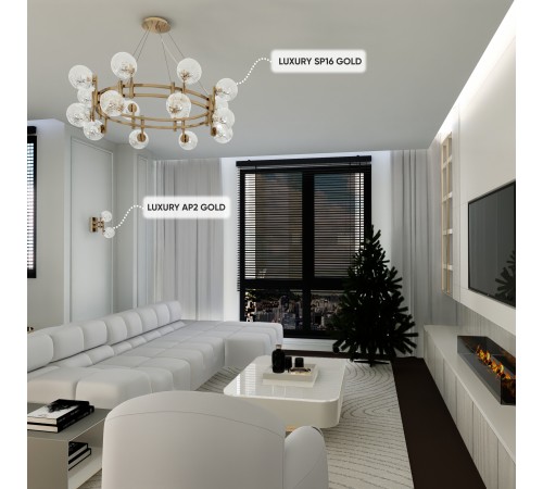 Люстра Crystal Lux LUXURY SP16 GOLD Люстра Crystal Lux LUXURY SP16 GOLD