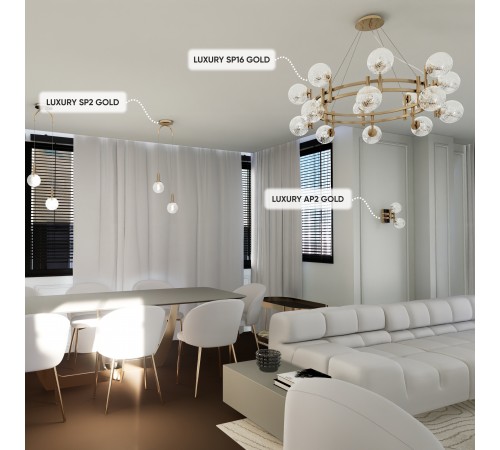Люстра Crystal Lux LUXURY SP16 GOLD Люстра Crystal Lux LUXURY SP16 GOLD