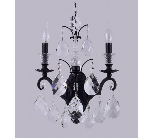 Бра Crystal Lux MAGNIFICO AP2 BLACK/TRANSPARENT