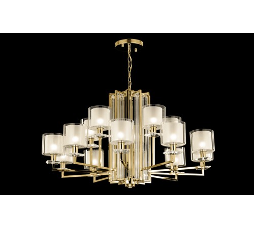 Люстра Crystal Lux NICOLAS SP-PL10+5 GOLD/WHITE Люстра Crystal Lux NICOLAS SP-PL10+5 GOLD/WHITE