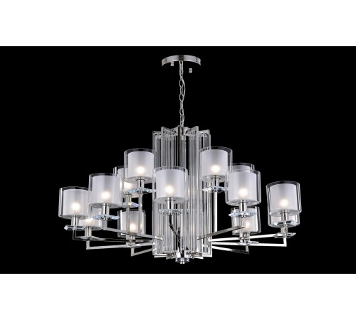 Люстра Crystal Lux NICOLAS SP-PL10+5 NICKEL/WHITE Люстра Crystal Lux NICOLAS SP-PL10+5 NICKEL/WHITE