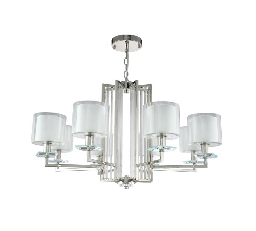 Люстра Crystal Lux NICOLAS SP-PL8 NICKEL/WHITE Люстра Crystal Lux NICOLAS SP-PL8 NICKEL/WHITE