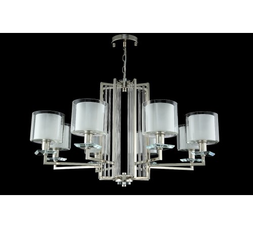 Люстра Crystal Lux NICOLAS SP-PL8 NICKEL/WHITE Люстра Crystal Lux NICOLAS SP-PL8 NICKEL/WHITE