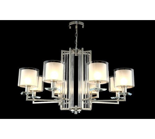Люстра Crystal Lux NICOLAS SP-PL8 NICKEL/WHITE Люстра Crystal Lux NICOLAS SP-PL8 NICKEL/WHITE