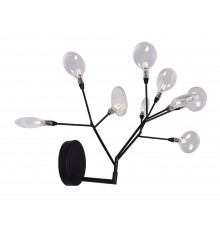 Бра Crystal Lux EVITA AP9 BLACK/TRANSPARENT