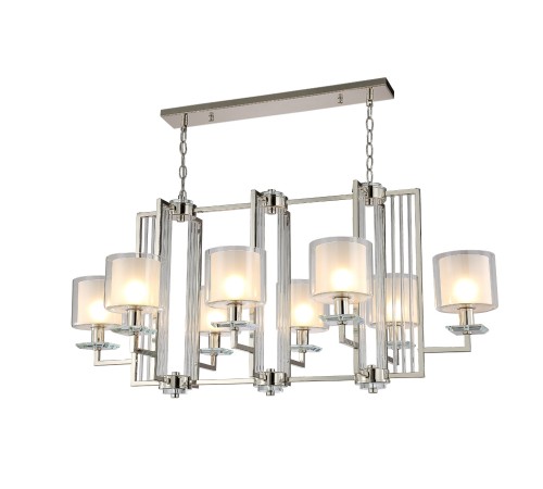 Люстра Crystal Lux NICOLAS SP8 L1000 NICKEL/WHITE Люстра Crystal Lux NICOLAS SP8 L1000 NICKEL/WHITE
