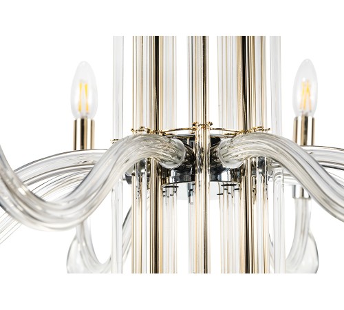 Люстра Crystal Lux AURELIO SP8 GOLD+CHROME/TRANSPARENT Люстра Crystal Lux AURELIO SP8 GOLD+CHROME/TRANSPARENT