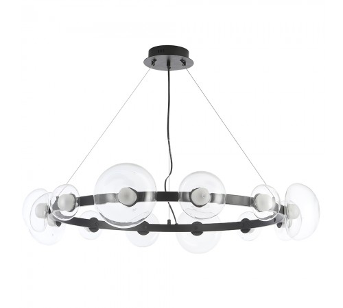 Люстра Crystal Lux BOSQUE SP12 BLACK/TRANSPARENT Люстра Crystal Lux BOSQUE SP12 BLACK/TRANSPARENT
