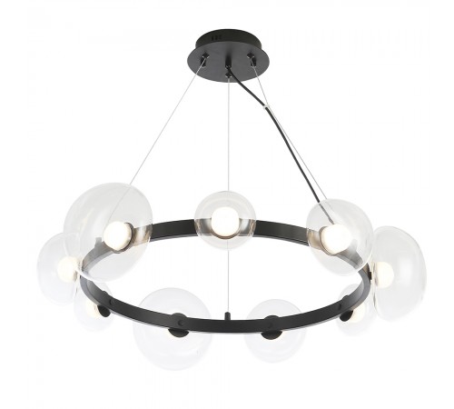 Люстра Crystal Lux BOSQUE SP9 BLACK/TRANSPARENT Люстра Crystal Lux BOSQUE SP9 BLACK/TRANSPARENT