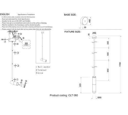 Плафон светильника Crystal Lux CLT 060_00 BL Плафон светильника Crystal Lux CLT 060_00 BL