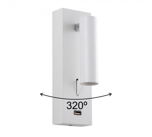 Бра Crystal Lux CLT 210W USB WH Бра Crystal Lux CLT 210W USB WH