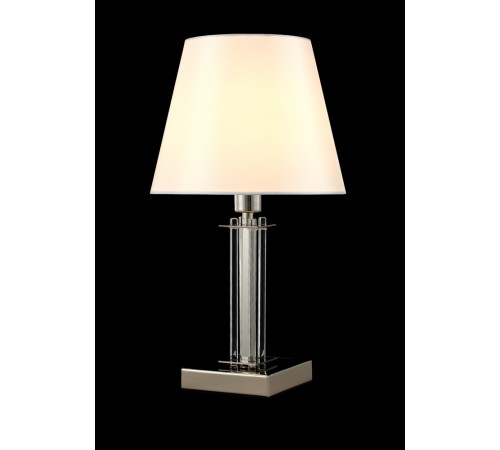 Настольная лампа Crystal Lux NICOLAS LG1 NICKEL/WHITE Настольная лампа Crystal Lux NICOLAS LG1 NICKEL/WHITE