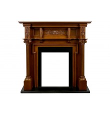 Каминокомплект Oxford - Белый с очагом Fobos FX M Brass