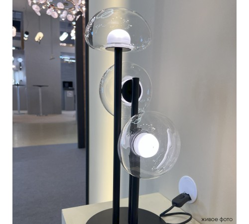Настольная лампа Crystal Lux BOSQUE LG3 BLACK/TRANSPARENT Настольная лампа Crystal Lux BOSQUE LG3 BLACK/TRANSPARENT