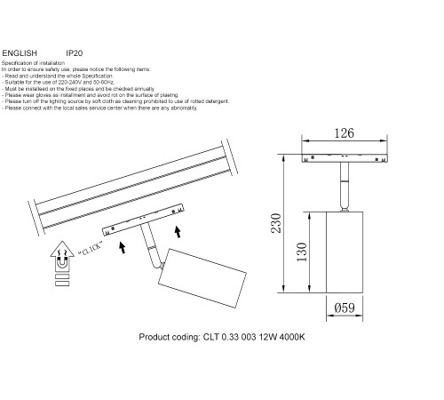 Crystal Lux Technical (CLT) Crystal Lux CLT 0.33 003 12W BS 4000K Crystal Lux Technical (CLT) Crystal Lux CLT 0.33 003 12W BS 4000K