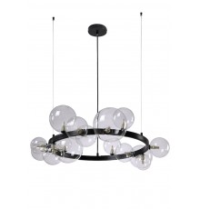 Люстра Crystal Lux AGATA SP15 V2 BLACK/TRANSPARENTE