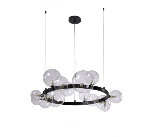 Люстра Crystal Lux AGATA SP15 V2 BLACK/TRANSPARENTE Люстра Crystal Lux AGATA SP15 V2 BLACK/TRANSPARENTE