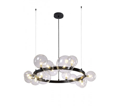 Люстра Crystal Lux AGATA SP15 V2 BLACK/TRANSPARENTE Люстра Crystal Lux AGATA SP15 V2 BLACK/TRANSPARENTE